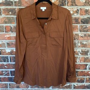 J Jill button down top